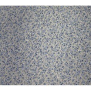 A VIP Print Cranston Fabric Blue Floral Pattern Cotton 19" x 45" Vintage Sewing